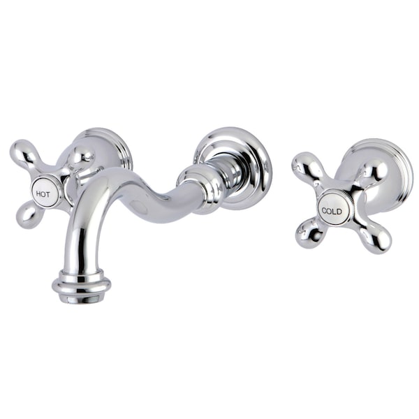 Roman Tub Faucet, Polished Chrome, Wall Mount